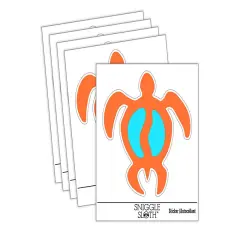 Honu Hawaiian Sea Turtle Waterproof Vinyl Phone Tablet Laptop Water Bottle Sticker Set - 5 Pack