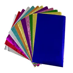 Hygloss Products Embossed Metallic Foil Paper for Arts & Crafts, Scrapbooking, Card Making, Assorted Colors & Designs, 8.5x10-Inch, 30Pack