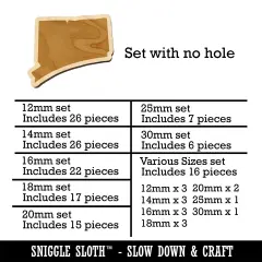 Connecticut State Silhouette Mini Wood Shape Charms Jewelry DIY Craft