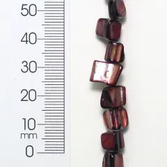 6 Packs of Tinted Shell Nugget Beads - Mauve - 2 x 8" Strand