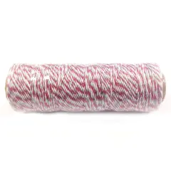 Wrapables Cotton Baker's Twine 4ply 110 Yard, Red and Grey