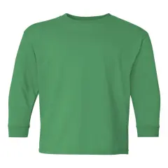 Gildan&reg; Heavy Cotton Youth Long Sleeve Crew-Neck T-Shirt Irish green