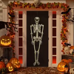 Northlight Life Size Skeleton Halloween Hanging Decoration - 5' Ivory