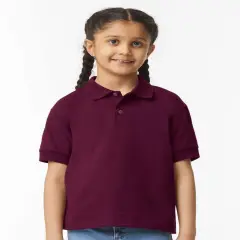 Youth Short Sleeve Polo T-Shirt Maroon