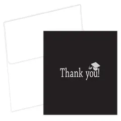 Great Papers! Thank You Note Card and White Envelope, Classic Grad, 4.75" x 3.375"(folded), 50 count