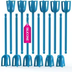 Epoxy Resin Mixer Silicone Paddles - 12 Reusable Pixiss Multipurpose Bidirectional Paint Stirrer for Drill Epoxy & Paint Mixer Drill Attachment - Paint Stirrers Epoxy Stirrer - Paint Mixer for Drill