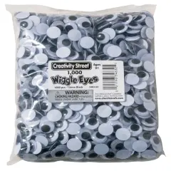 Wiggle Eyes, 15 MM, Black, 1000 Pieces