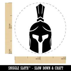 Ancient Greek Roman Spartan Helmet Front Self-Inking Rubber Stamp for Stamping Crafting Planners UV