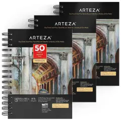 3-Pack Gray Toned Sketchbooks with 50 Sheets Each