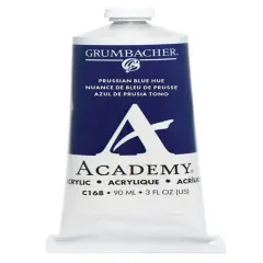 Academy&reg; Acrylic Paint Blue Color Family Prussian Blue Hue