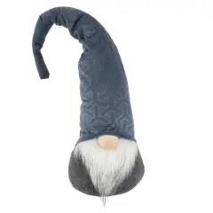 Northlight Standing Christmas Gnome with Patterned Hat Figure - 18" - Blue