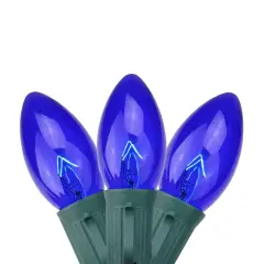 Northlight Transparent C9 Christmas String Lights - Blue - 24' Green Wire - 25ct