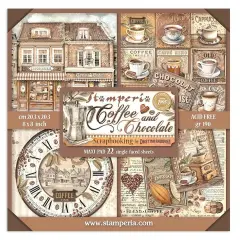 Stamperia Coffee And Chocolate 8"X8" Single-Sided Paper Pad