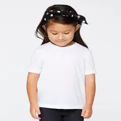 RADYAN&reg; Toddler Polyester Sublimation Crew Neck Short Sleeve Tee White