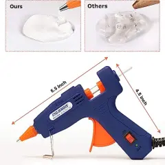 Mini Hot Glue Gun with 30 Glue Sticks for Crafts School & Christmas DIY Arts Home Quick Repairs, 20W, Blue