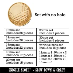 Golf Ball Sports Mini Wood Shape Charms Jewelry DIY Craft