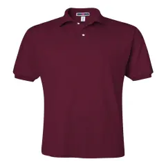 JERZEES&reg; Dri-Power Collared Half Sleeve Polo Maroon
