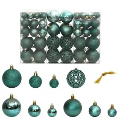 Christmas Baubles 100 pcs1.2" / 1.6" / 2.4" Green