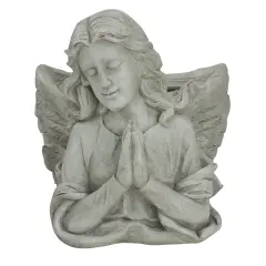 Northlight 11" Gray Praying Angel Bust Outdoor Garden Statue Planter