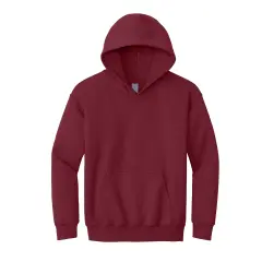 Port & Company&reg; Youth Core Fleece Pullover Hooded Sweatshirt Cardinal red
