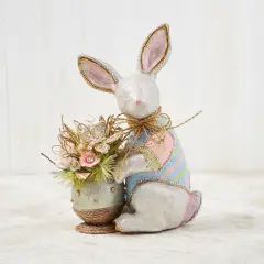 Easter Decorations - Easter Bunny Marcarone Capiz Handcrafted Bunny Premium Centerpiece