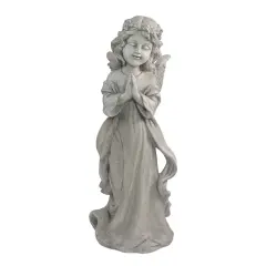 Northlight 21" Angel Standing in Prayer Outdoor Garden Planter Statue Gray