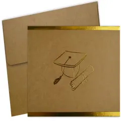 Great Papers! Thank You Note Card and White Envelope, Grad-itude with Gold Foil, 4.75" x 3.375"(folded), 50 count