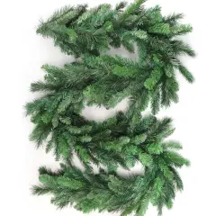 Set of 2: Artificial Deluxe Evergreen Garland with 210 Realistic Tips | 9-Foot | Indoor/Outdoor Use | Festive Accents | Christmas Garlands | Home & Office Decor - 2024 Christmas Collection, Floral Home by Artificial Flowers