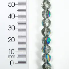 6 Packs of 6mm x 6mm Faceted Glass Bead Strand 8 in