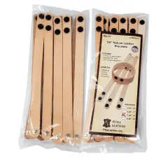 Vegetable Tanned Leather Bracelets Blank 5/8 Inch-10 Pack Narrow Bracelets Made by Pitka Leather-Stamping, Tooling, Painting, Engraving, Burning and Decorating Ready