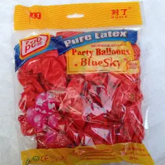 100pcs 10 inch Pearl Latex Colorful Thickening Red