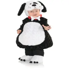 Belly Babies Plush Black And White Puppy Toddler Costume