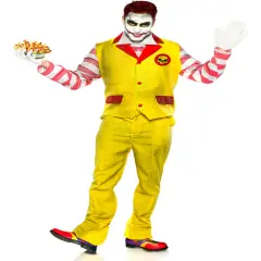 Evil Fast Food Service Clown Men's Costume