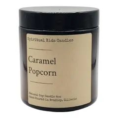 Caramel Popcorn Soy Candle 4oz Hand Poured with All Natural Soy Wax and Fragrant/ Essential Oils!