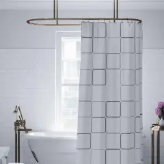 Modern Geometric Water Resistant Polyester Shower Curtain 72 x 72