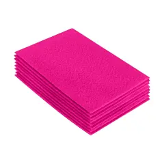 FabricLA Acrylic Felt Sheets for Crafts - Precut 9" X 12" Inches (20 cm X 30 cm) Felt Squares - Use Felt Fabric Craft Sheets for DIY, Costume, and Decoration | Neon Pink - 8 Pieces