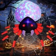 8.5 FT Width Halloween Inflatable Spider Outdoor Decoration with Magic Light, Blow Up Yard Inflatables Holiday Inflatables for Outdoor Yard Garden Lawn Decor