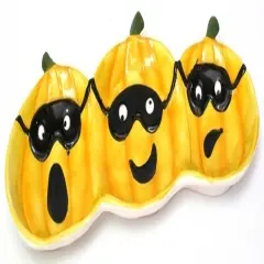 Halloween Party Supplies - Elegant Ceramic Pumpkin Plate