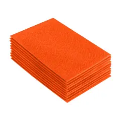 FabricLA Acrylic Felt Sheets for Crafts - Precut 9" X 12" Inches (20 cm X 30 cm) Felt Squares - Use Felt Fabric Craft Sheets for DIY, Costume, and Decoration | Light Orange - 10 Pieces