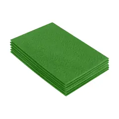 FabricLA Acrylic Felt Sheets for Crafts - Precut 9" X 12" Inches (20 cm X 30 cm) Felt Squares - Use Felt Fabric Craft Sheets for DIY, Hobby, Costume, and Decoration | Green - 6 Pieces