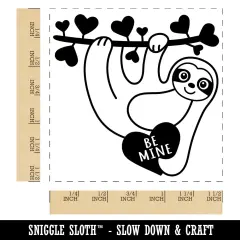 Valentine's Day Sloth Love Anniversary Self-Inking Rubber Stamp Ink Stamper Red
