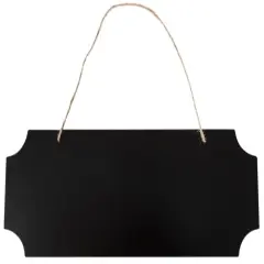 CousinDIY Notched Chalkboard Sign with Jute Hanger-5"X16"