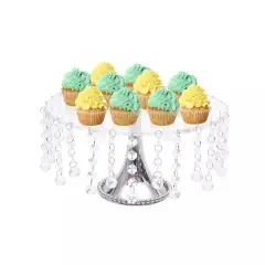 4*Cake Stand Set Round Metal Plates for Dessert Cupcake Candy Display DETACHABLE