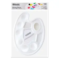BAZIC Mixing Palette Paint Mixing Tray w/ Thumb Hole Oval (10)
