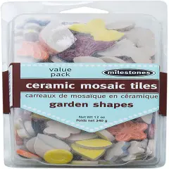 Milestones Mosaic Glass 12oz Value Pack-Garden Shapes