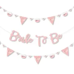 Big Dot of Happiness Bride Squad - Rose Gold Bridal Shower or Bachelorette Party Letter Banner Decor - 36 Banner Cutouts & Bride to Be Banner Letters