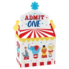 Big Dot of Happiness Carnival - Step Right Up Circus - Treat Box Party Favors - Carnival Themed Party Goodie Gable Boxes - Set of 12