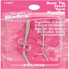 Susan Bates Bent Tip Steel Yarn Needles-Sizes 13 & 16 2/Pkg