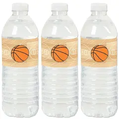 Big Dot of Happiness Nothin' but Net - Basketball - Baby Shower or Birthday Party Water Bottle Sticker Labels - Set of 20