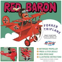 Atlantis Plastic Model Kit-Red Baron Fokker Tri Plane